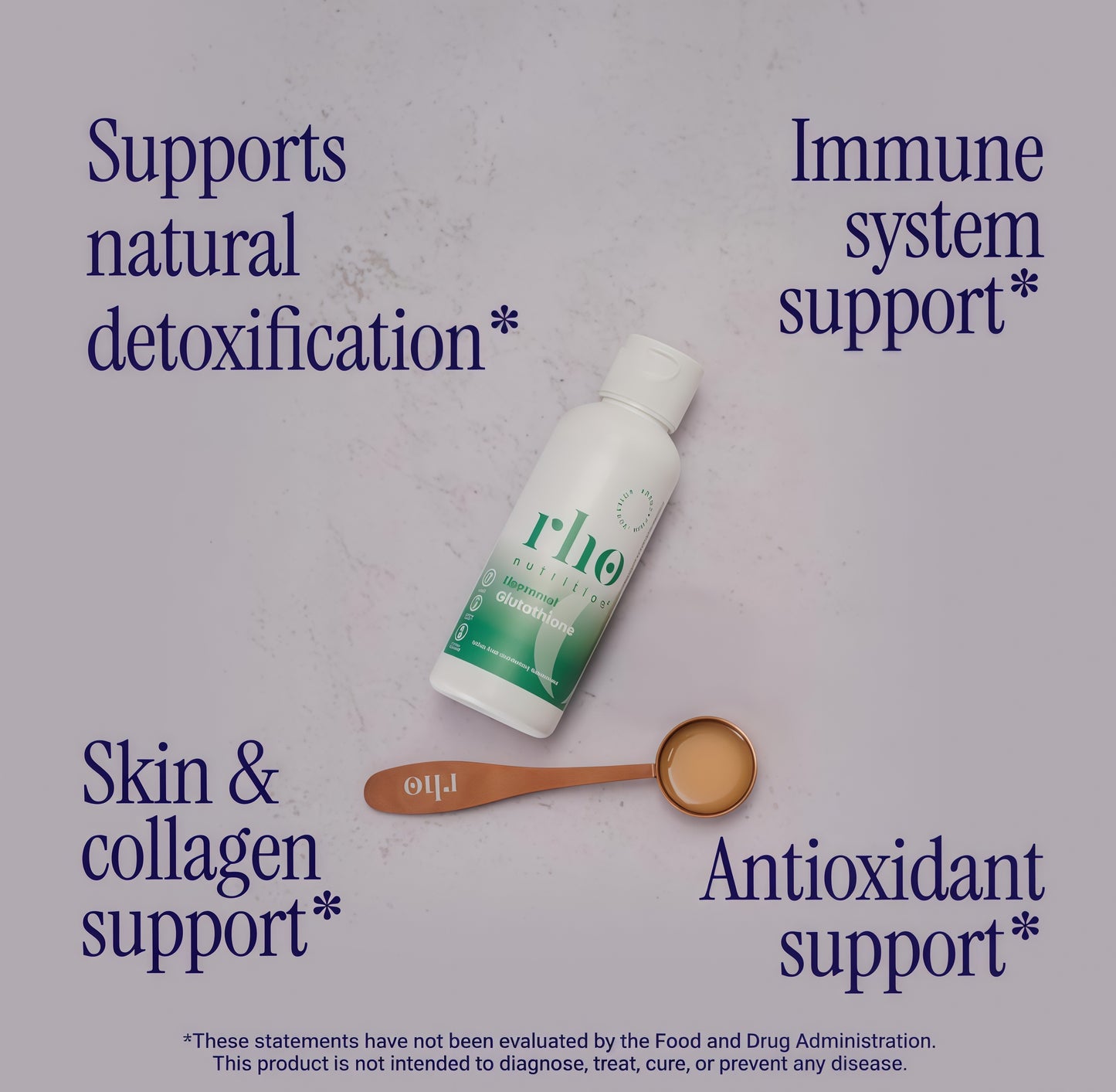 Rho Nutrition Liposomal Glutathione -Ultra High Absorption LiquidGlutathione Supplement -SupportsNatural Detoxification, lmmune System,Skin Health, Mental Clarity & Overall Well-Being