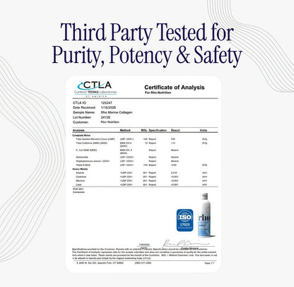 Rho Nutrition Liposomal CollagenPeptides -High-Absorption LiquidCollagen Supplement -Supports SkinElasticity, Joint Health, and OverallVitality for Healthy Aging, 5 fl oz
